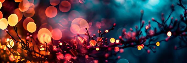 abstract background with a blend of warm and cool tones, incorporating bokeh effects to enhance the overall mood