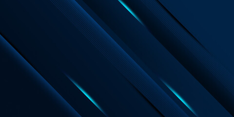 Digital graphic design with light line, geometric shape, stripe line pattern and texture on gradient blue color