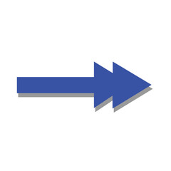 Arrow up direction. Vector icon blue white background.