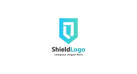Fototapeta premium Shield icon template isolated. shield logo design, color editable vector illustration.