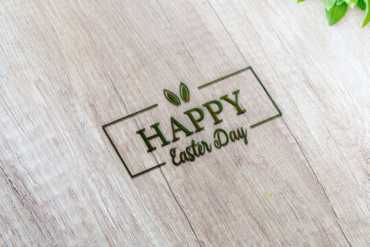 Happy Easter Day Stylish Text Design illustration