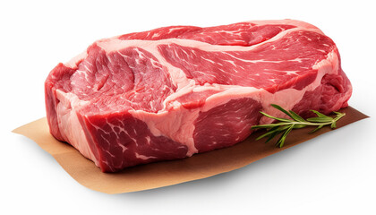 Beef Isolated on White Background"