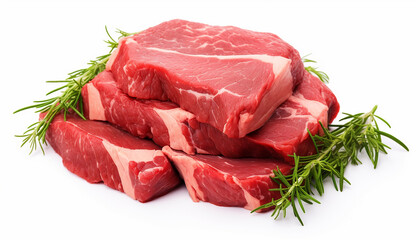 Beef Isolated on White Background"
