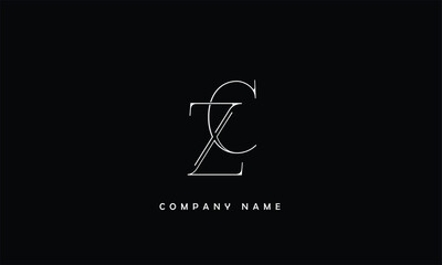 ZC, CZ, Z, C Abstract Letters Logo Monogram