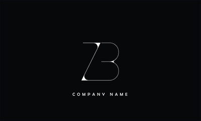 ZB, BZ, Z, B Abstract Letters Logo Monogram