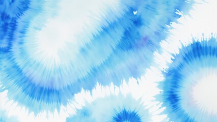 Blue Tie Dye Colorful Watercolor background