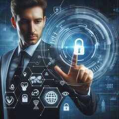 Cyber security access control data protection personal information privacy concept