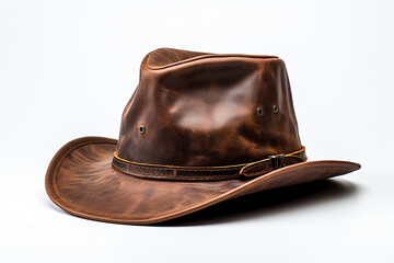 "Hyper-Realistic Isolated Cowboy Hat"