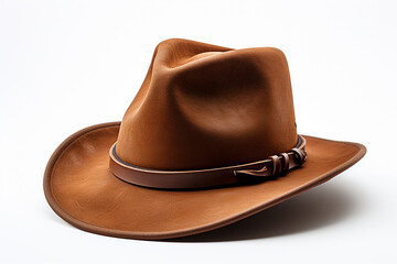 "Hyper-Realistic Isolated Cowboy Hat"