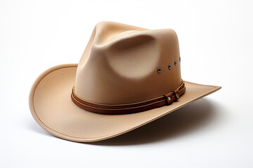 "Hyper-Realistic Isolated Cowboy Hat"