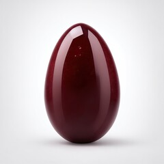 Garnet stone Egg shape on white background