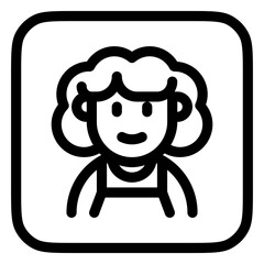 Fototapeta premium Editable middle aged woman avatar vector icon. User, profile, identity, persona. Part of a big icon set family. Perfect for web and app interfaces, presentations, infographics, etc