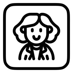 Fototapeta premium Editable business woman avatar vector icon. User, profile, identity, persona. Part of a big icon set family. Perfect for web and app interfaces, presentations, infographics, etc