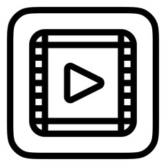 Editable movie clip, trailer vector icon. Movie, cinema, entertainment. Part of a big icon set family. Perfect for web and app interfaces, presentations, infographics, etc