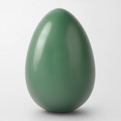 Jade stone Egg shape on white background