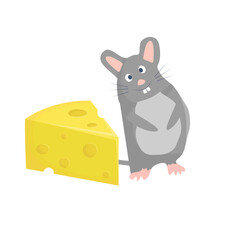 mouse and cheese illustration