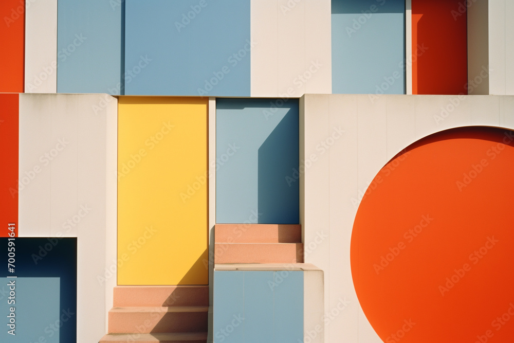 Leinwandbilder The harmony and balance of geometric shapes and forms in a graphical composition.