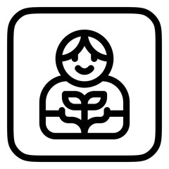 Editable person planting a tree, plant, gardening vector icon. Environment, ecology, eco-friendly. Part of a big icon set family. Perfect for web and app interfaces, presentations, infographics, etc
