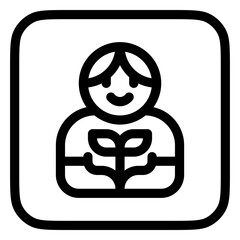 Editable person planting a tree, plant, gardening vector icon. Environment, ecology, eco-friendly. Part of a big icon set family. Perfect for web and app interfaces, presentations, infographics, etc