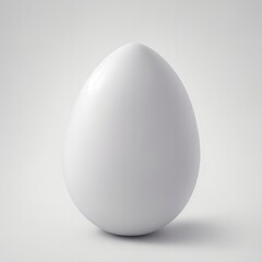 Pearl stone Egg shape on white background
