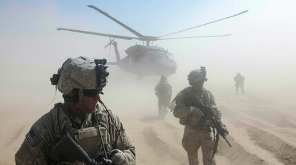 soldiers in the desert