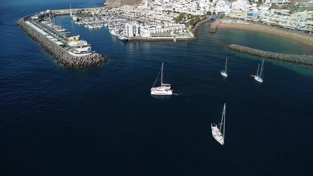DRONE VIEW IN MOGAN GRAN CANARIA SPAIN 
