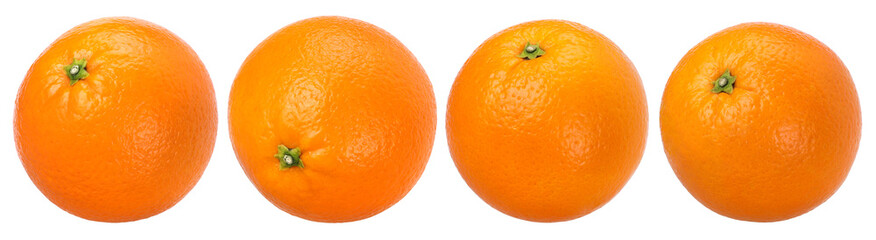 Orange fruit isolated, transparent PNG, PNG format, full depth of field, cut out, collection