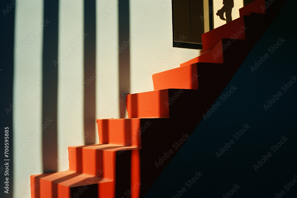 Poster a surreal exploration of light and shadow abstraction, using unconventional angles and forms to crea