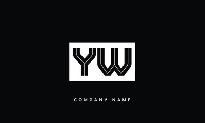 YW, WY, Y, W Abstract Letters Logo Monogram