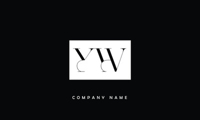 Fototapeta premium YW, WY, Y, W Abstract Letters Logo Monogram