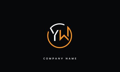 YW, WY, Y, W Abstract Letters Logo Monogram