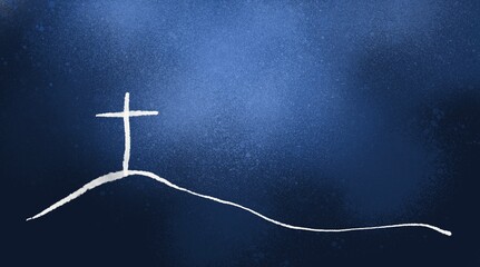 cross drawings for background religious concept illustration Can be applied to media and design work. - obrazy, fototapety, plakaty