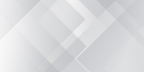 White and grey modern abstract modern geometric presentation background, Modern business and technology concept Horizontal banner template abstract background, abstract geometric design Pattern.	