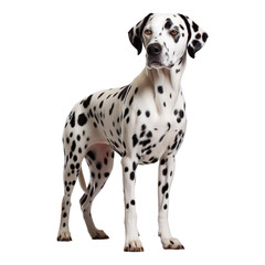 Dalmatian dag standing isolated on transparent of white background
