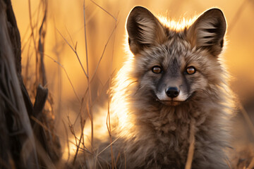 Animal Bat-eared Fox realistic photography
