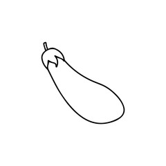 Eggplant icon glyph cool. Aubergine icon illustration. Eggplant black simple silhouette vector, vegetable symbol template for graphic and web design
