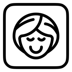 Editable spa lady vector icon. Wellness, spa, relaxation. Part of a big icon set family. Perfect for web and app interfaces, presentations, infographics, etc