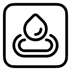 Editable water droplet, hot spring vector icon. Wellness, spa, relaxation. Part of a big icon set family. Perfect for web and app interfaces, presentations, infographics, etc