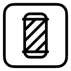Editable barbershop pole vector icon. Barbershop, lifestyle, grooming. Part of a big icon set family. Perfect for web and app interfaces, presentations, infographics, etc