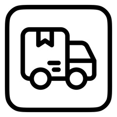 Editable delivery truck vector icon. Shipping, delivery, e-commerce, transport, logistics. Part of a big icon set family. Perfect for web and app interfaces, presentations, infographics, etc