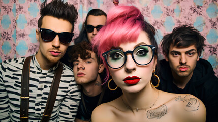 portrait of a group in glasses