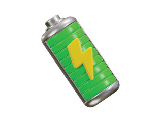 charging battery icon 3d rendering vector illustration