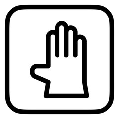 Editable rubber glove vector icon. Industry, household, gardening, landscaping. Part of a big icon set family. Perfect for web and app interfaces, presentations, infographics, etc