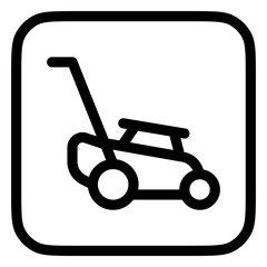 Editable landmower vector icon. Gardening, landscaping, horticulture. Part of a big icon set family. Perfect for web and app interfaces, presentations, infographics, etc
