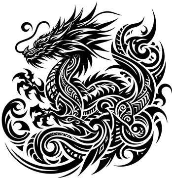 Dragon Tribal Chinese Dragon Tattoo Art