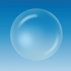 Transparent soap bubbles pink background