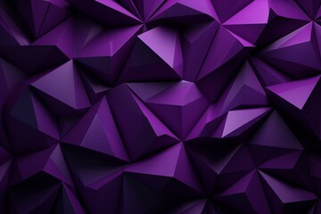 Abstract background featuring purple triangles in a three-dimensional render. Generative AI - obrazy, fototapety, plakaty