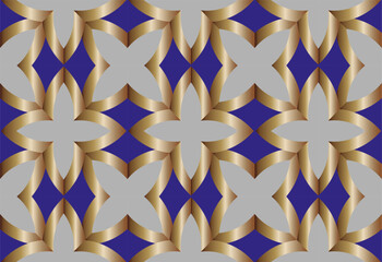 Abstract classic golden pattern. Background image. Abstract decorative vintage texture. Seamless illustration for design. Metal mosaic on a colored background. 