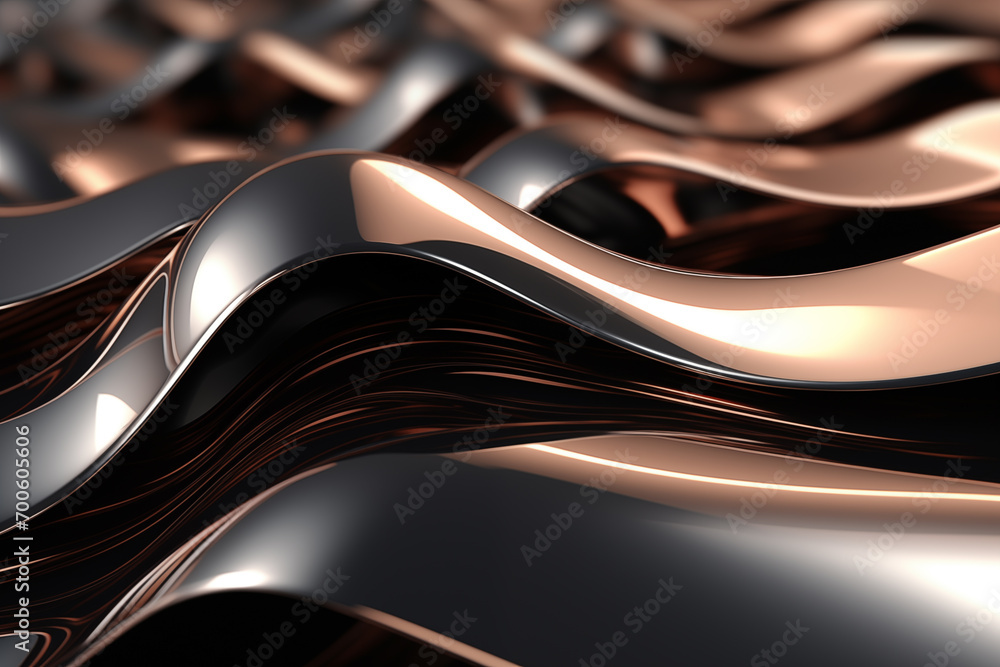 Canvas Prints the abstract background of the steel surface is wave and glossy.