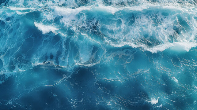 blue ocean small waves as background. top view, drone footage © 92ashrafsoomro